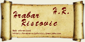 Hrabar Ristović vizit kartica